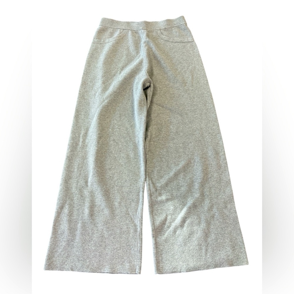 GC Fontana Cashmere Silk Wool Blend Wide Leg Pull On Cropped Knit Pants